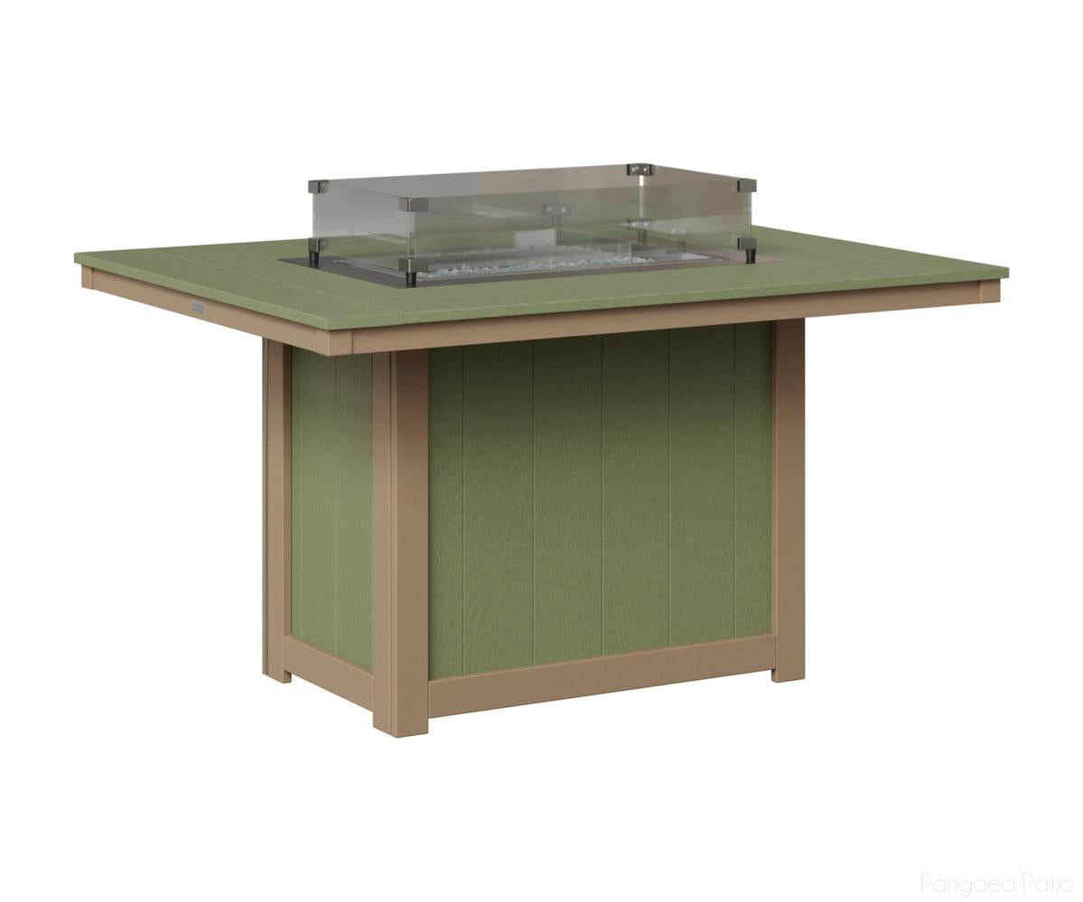 Donoma 42" x 54" Rectangular Fire Table - Dining Height