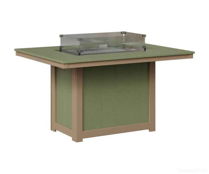 Donoma 42" x 54" Rectangular Fire Table - Dining Height