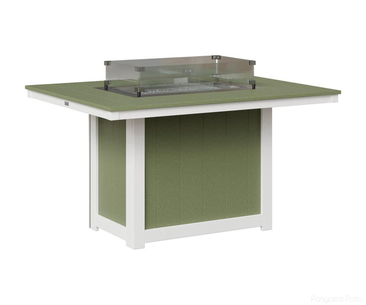 Donoma 42" x 54" Rectangular Fire Table - Dining Height