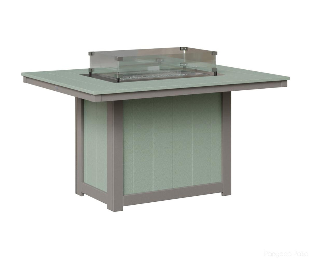 Donoma 42" x 54" Rectangular Fire Table - Dining Height