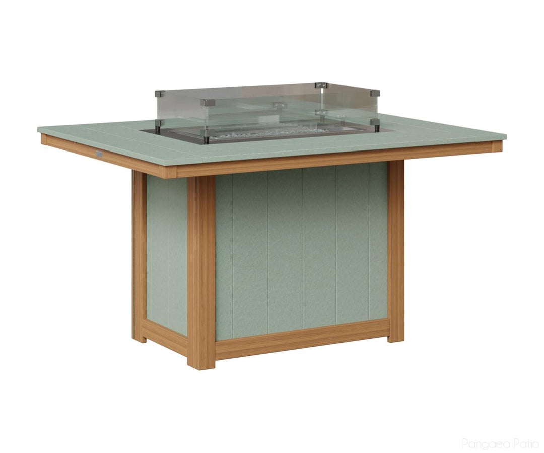 Donoma 42" x 54" Rectangular Fire Table - Dining Height