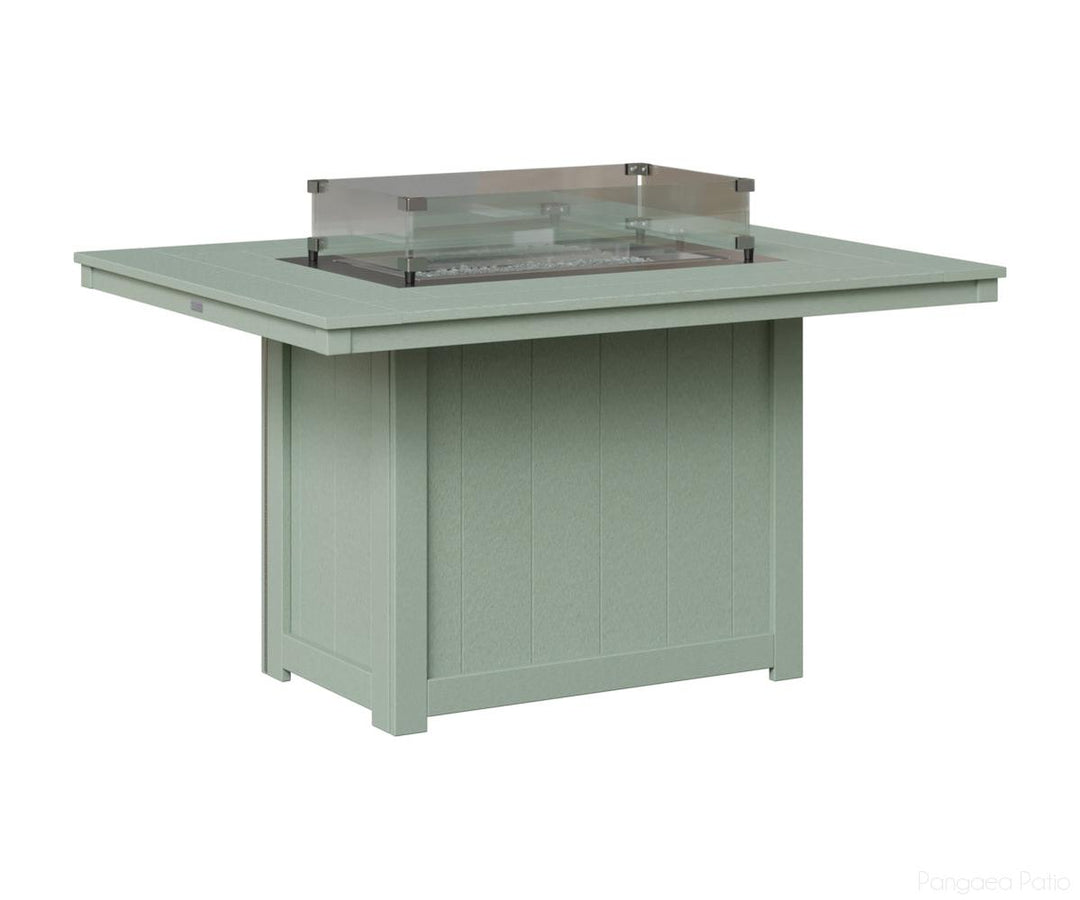 Donoma 42" x 54" Rectangular Fire Table - Dining Height