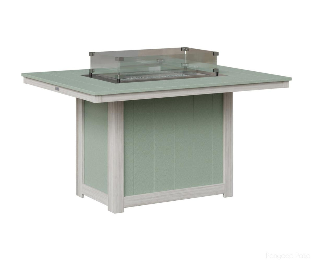 Donoma 42" x 54" Rectangular Fire Table - Dining Height