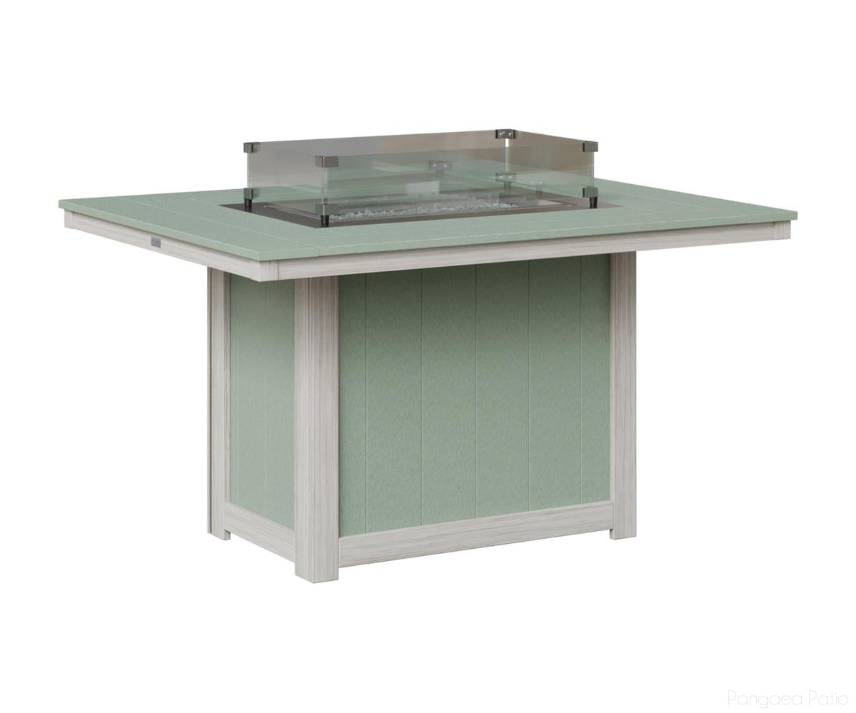 Donoma 42" x 54" Rectangular Fire Table - Dining Height