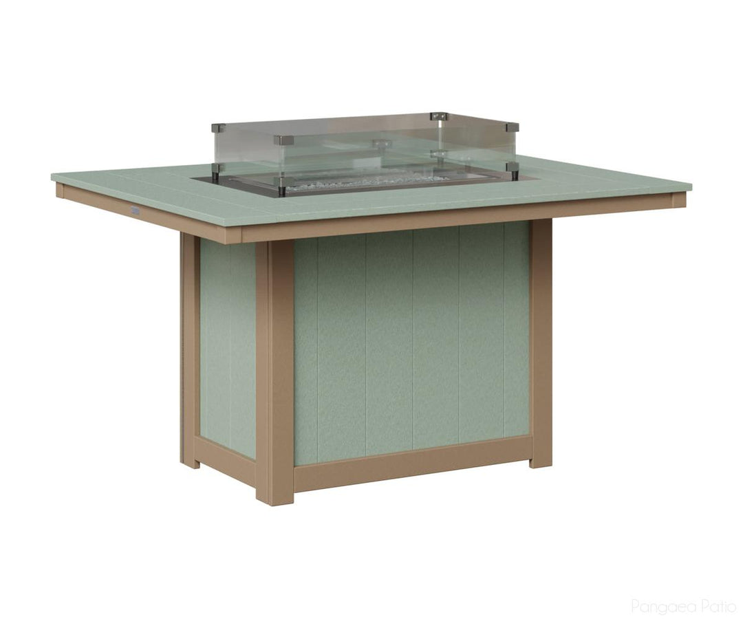 Donoma 42" x 54" Rectangular Fire Table - Dining Height
