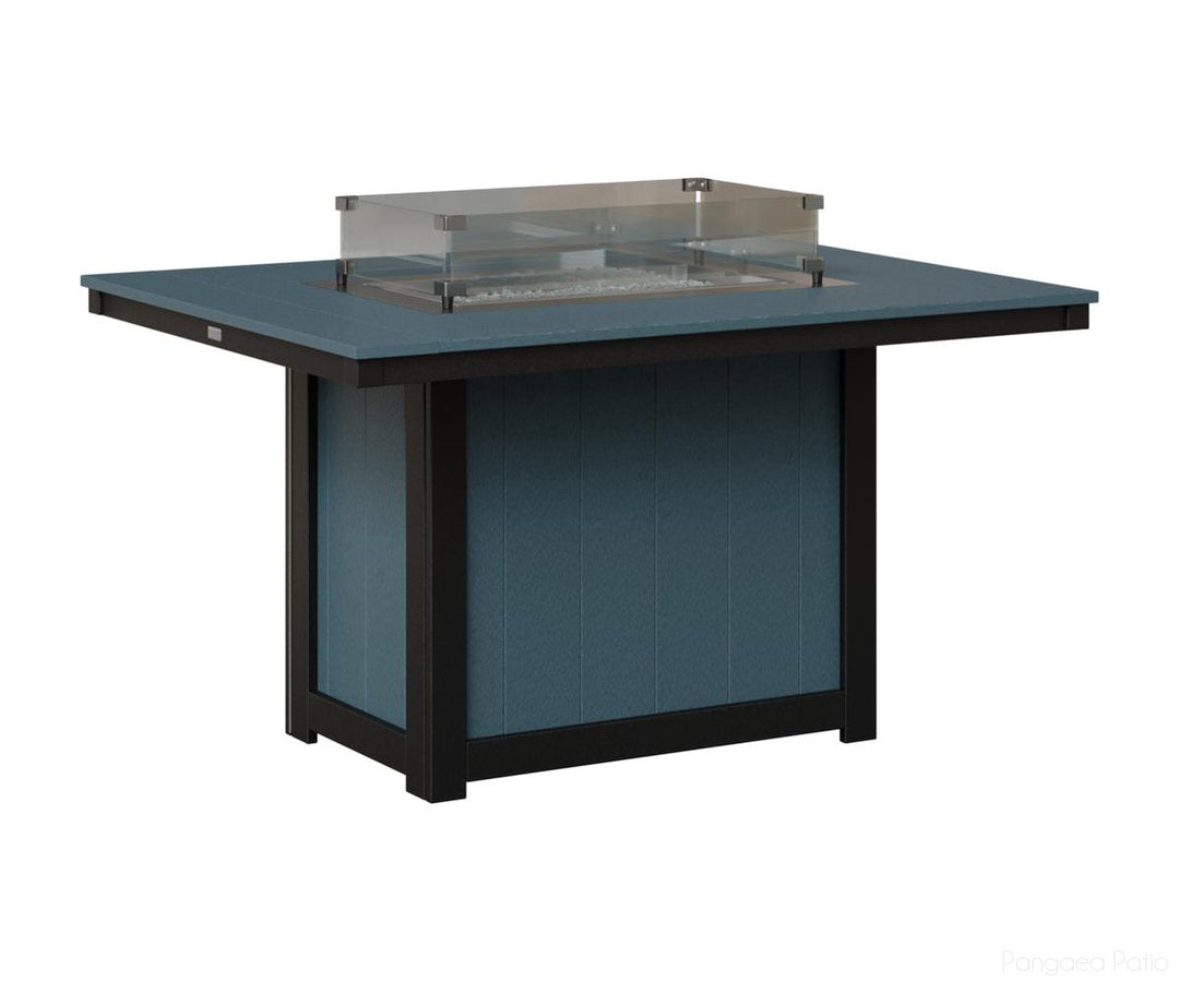Donoma 42" x 54" Rectangular Fire Table - Dining Height