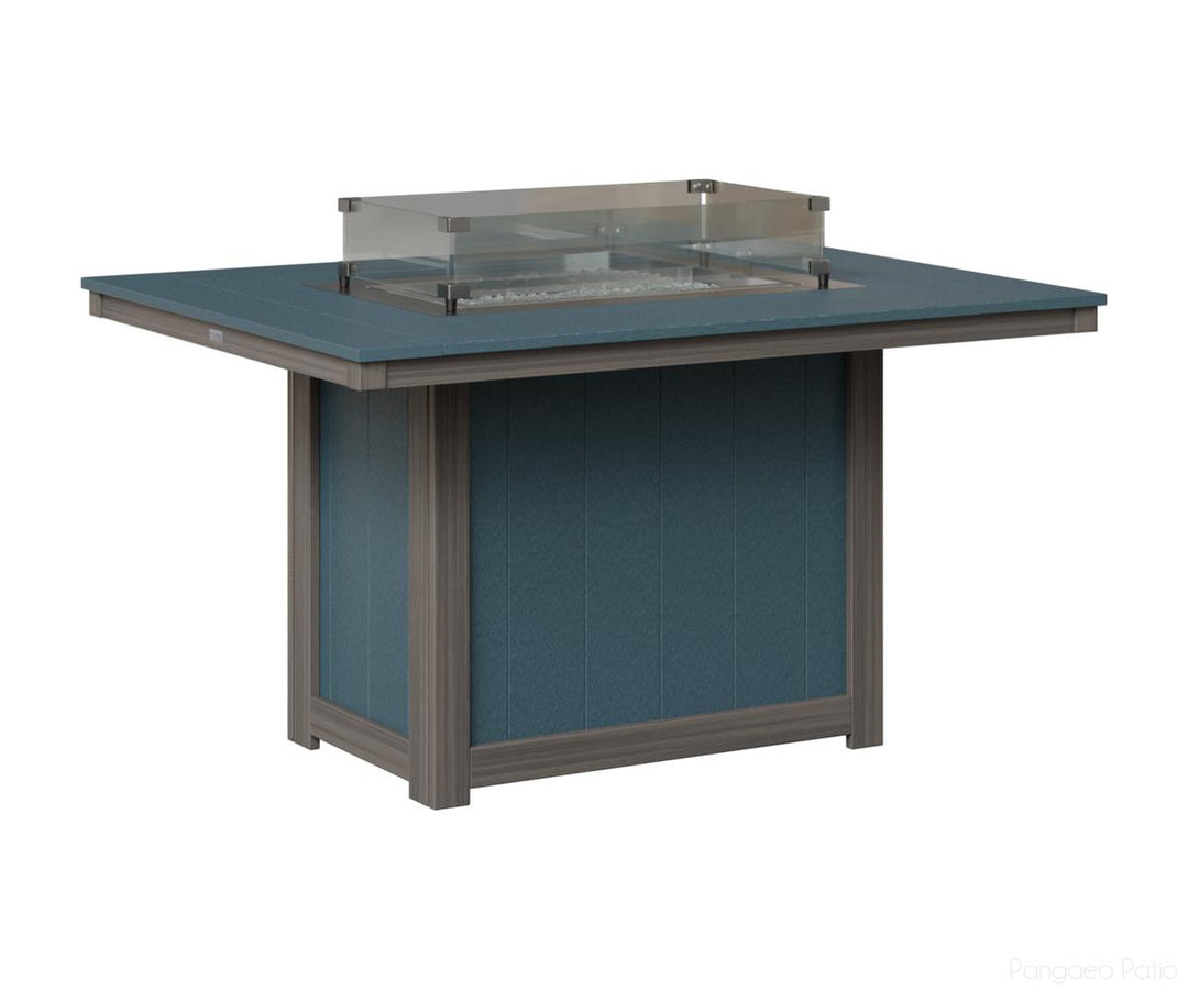 Donoma 42" x 54" Rectangular Fire Table - Dining Height