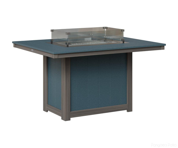 Donoma 42" x 54" Rectangular Fire Table - Dining Height