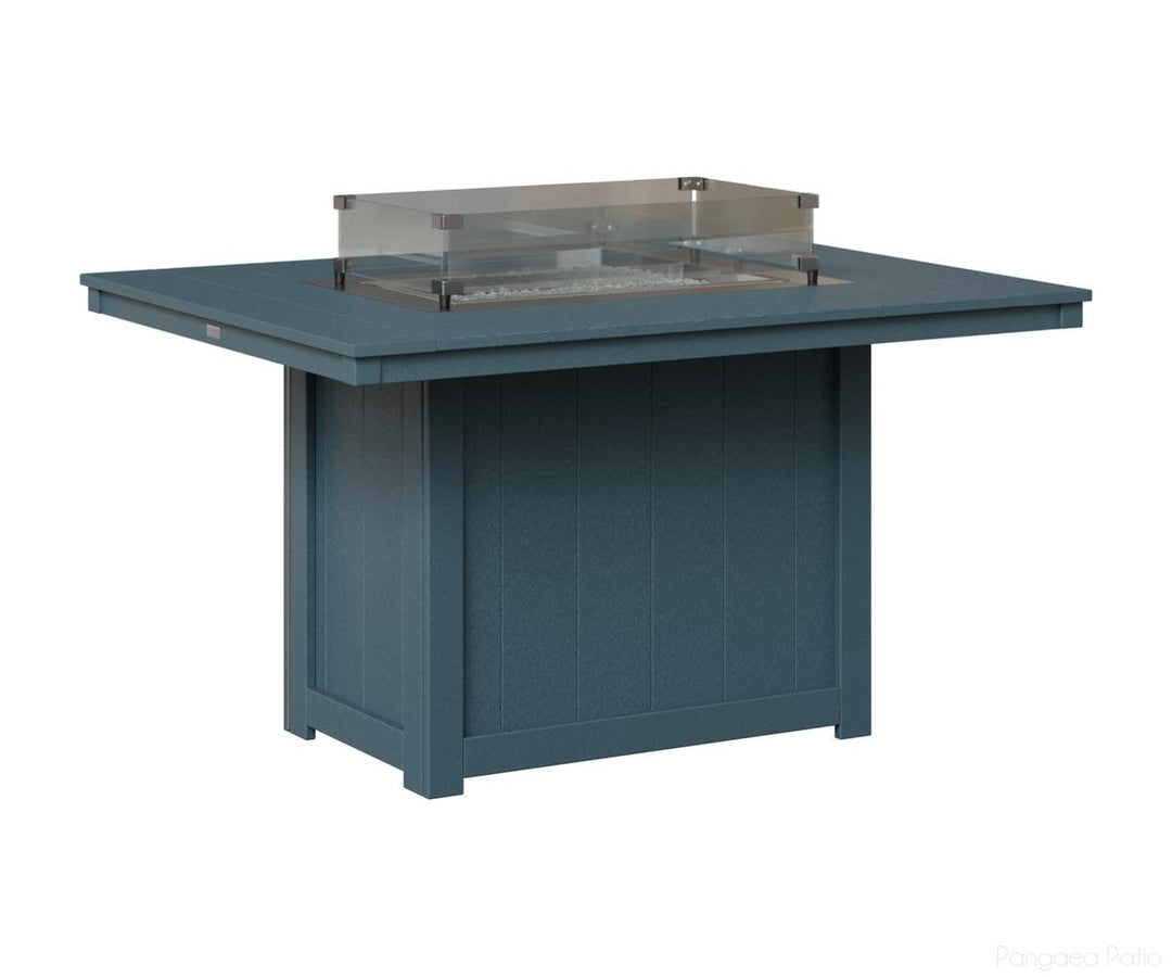 Donoma 42" x 54" Rectangular Fire Table - Dining Height