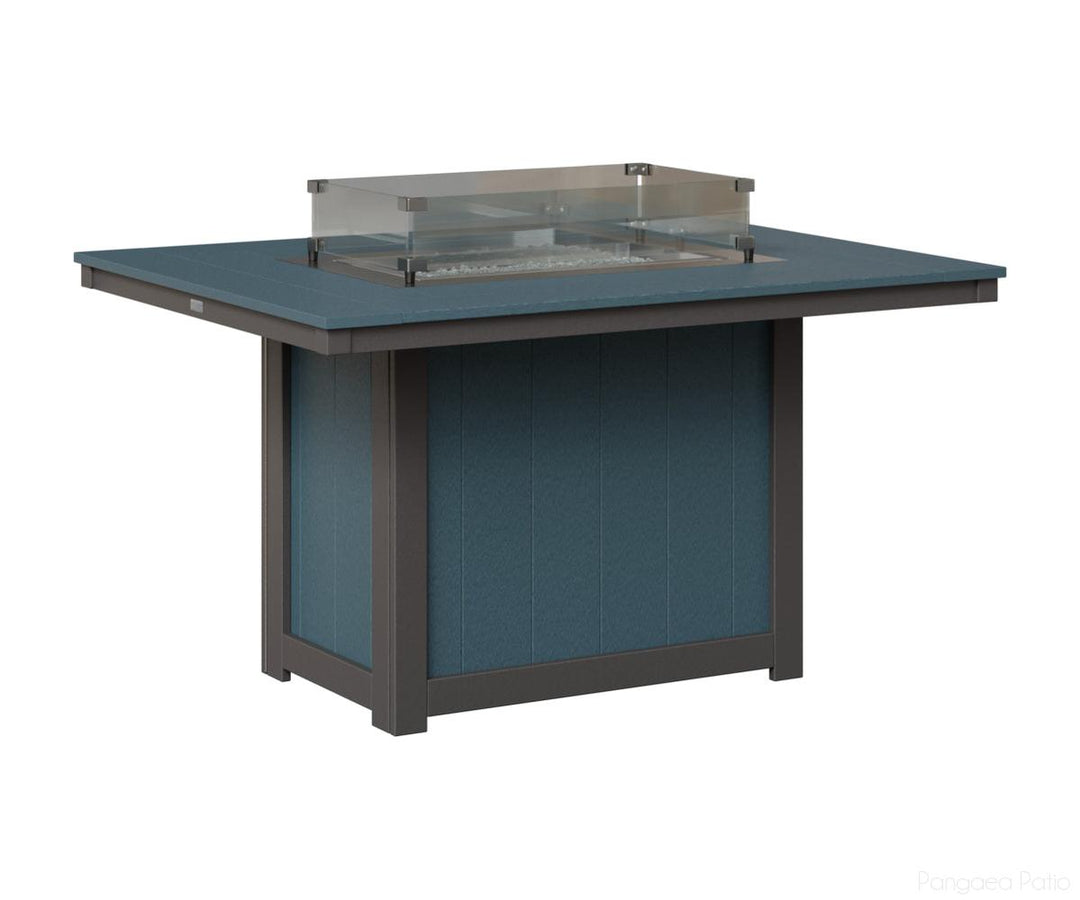Donoma 42" x 54" Rectangular Fire Table - Dining Height