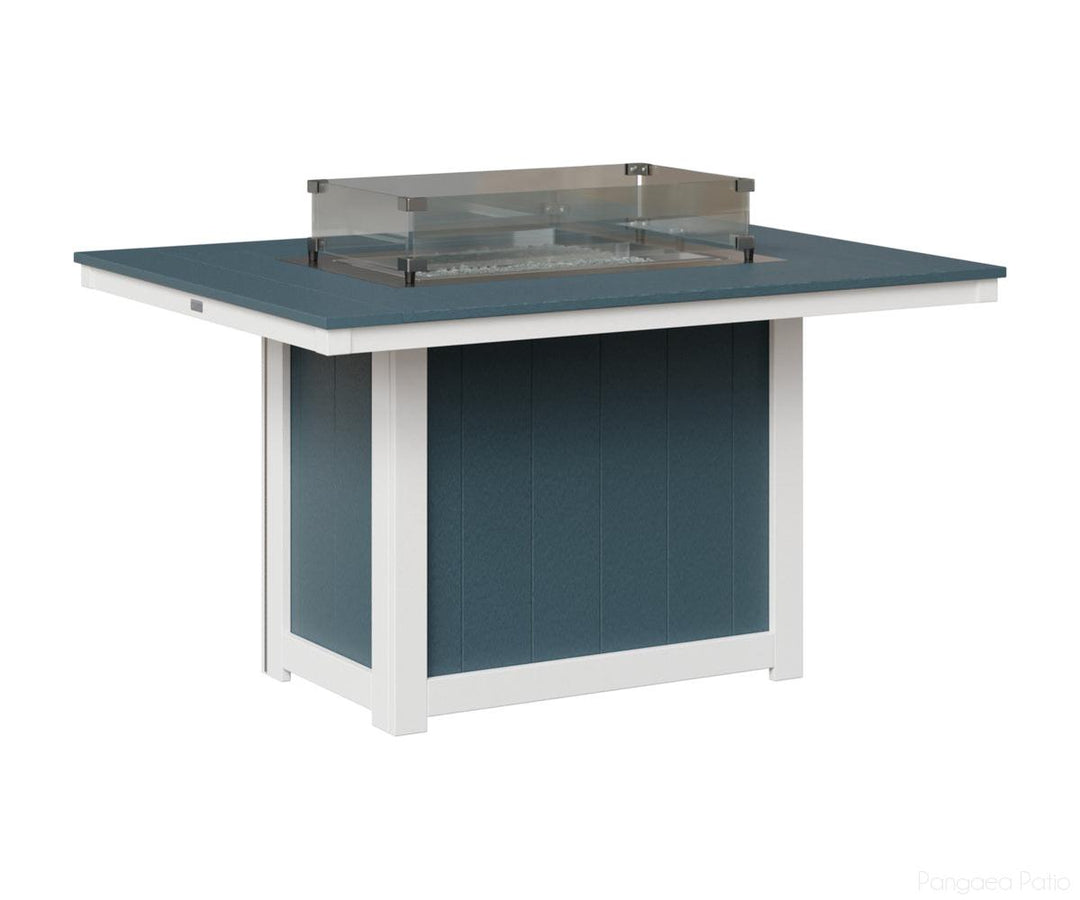 Donoma 42" x 54" Rectangular Fire Table - Dining Height