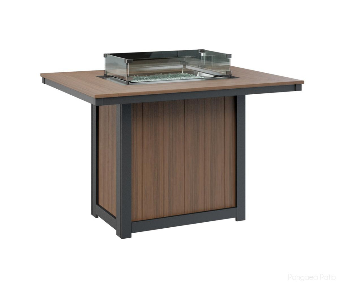 Donoma 42" x 54" Rectangular Fire Table - Counter Height