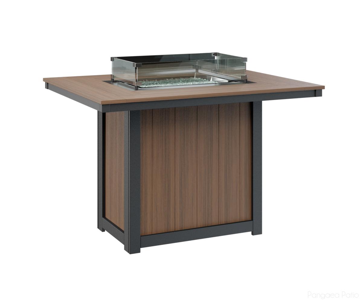 Donoma 42" x 54" Rectangular Fire Table - Counter Height