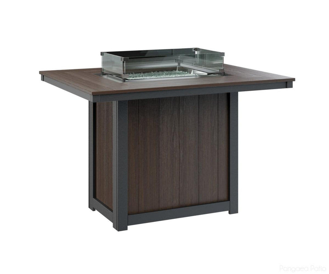 Donoma 42" x 54" Rectangular Fire Table - Counter Height