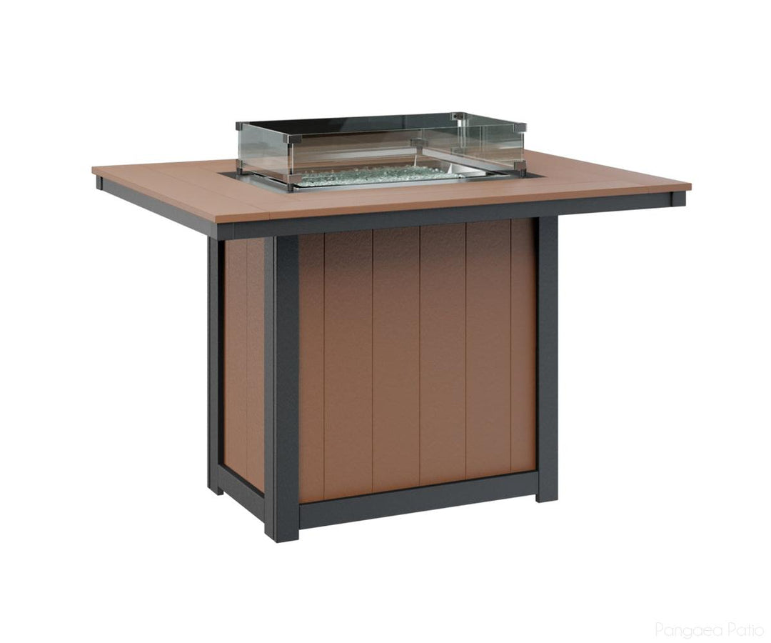 Donoma 42" x 54" Rectangular Fire Table - Counter Height