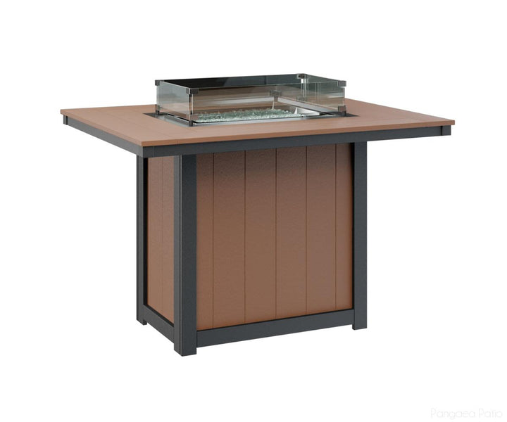 Donoma 42" x 54" Rectangular Fire Table - Counter Height