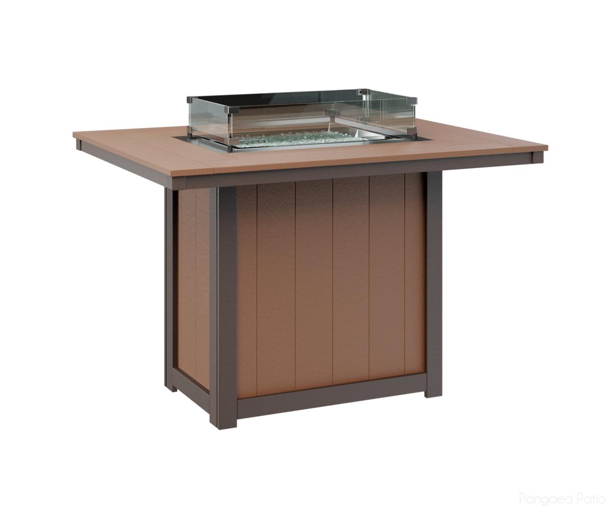 Donoma 42" x 54" Rectangular Fire Table - Counter Height
