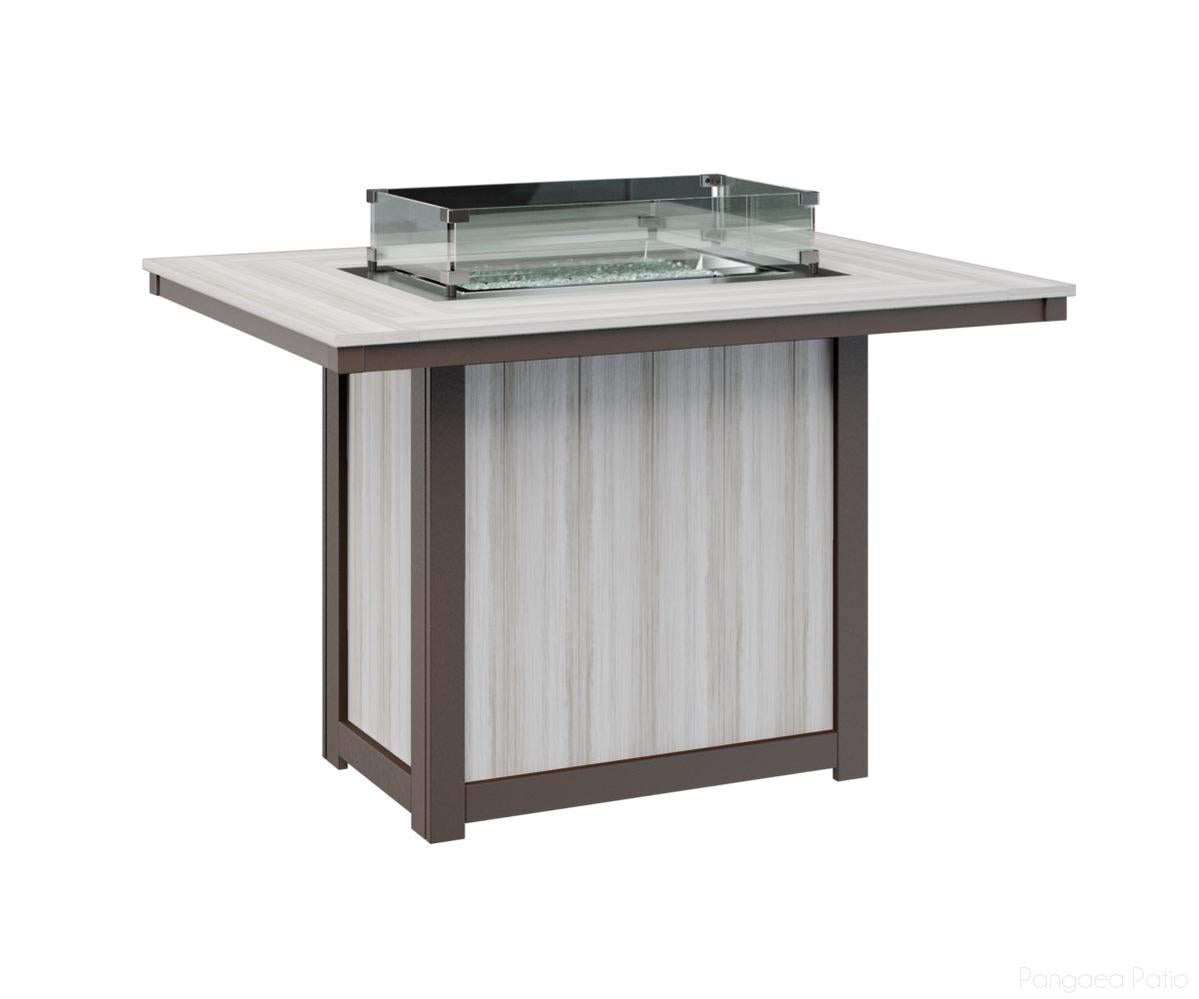 Donoma 42" x 54" Rectangular Fire Table - Counter Height