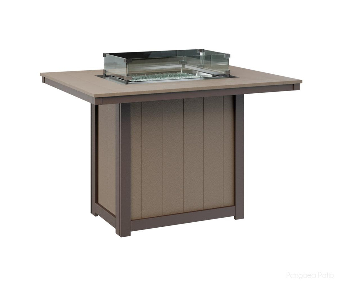 Donoma 42" x 54" Rectangular Fire Table - Counter Height