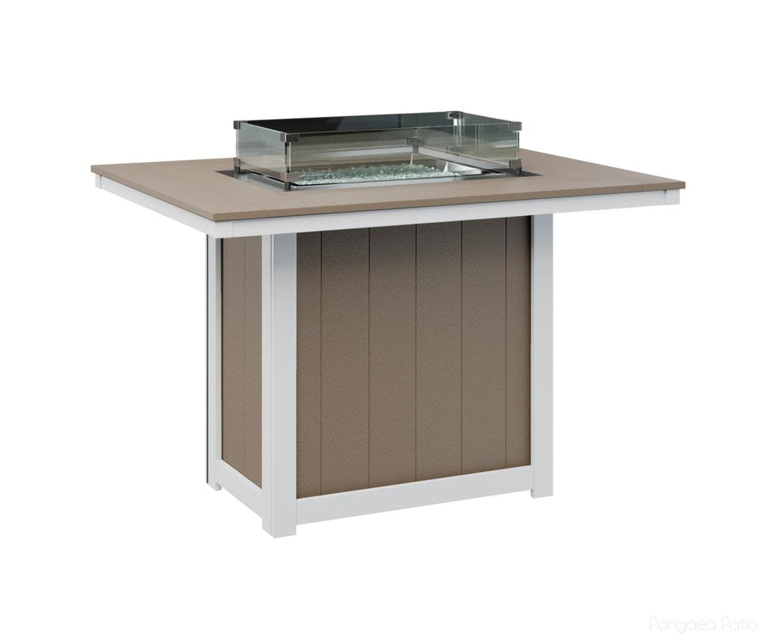 Donoma 42" x 54" Rectangular Fire Table - Counter Height