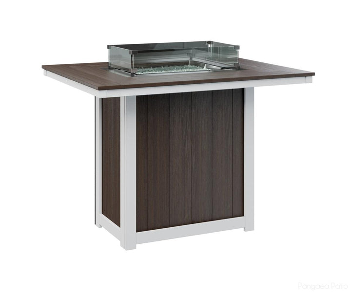 Donoma 42" x 54" Rectangular Fire Table - Bar Height