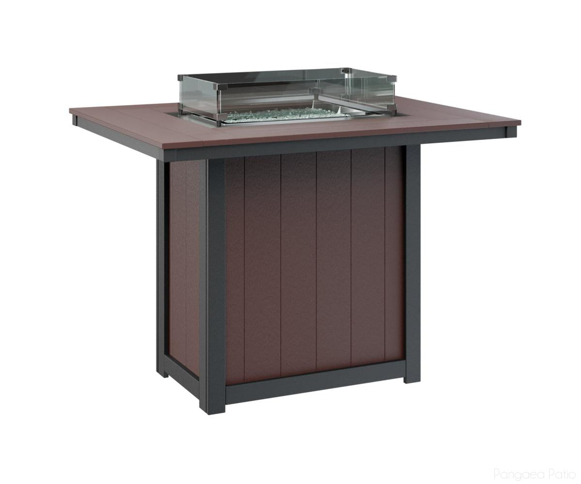 Donoma 42" x 54" Rectangular Fire Table - Bar Height
