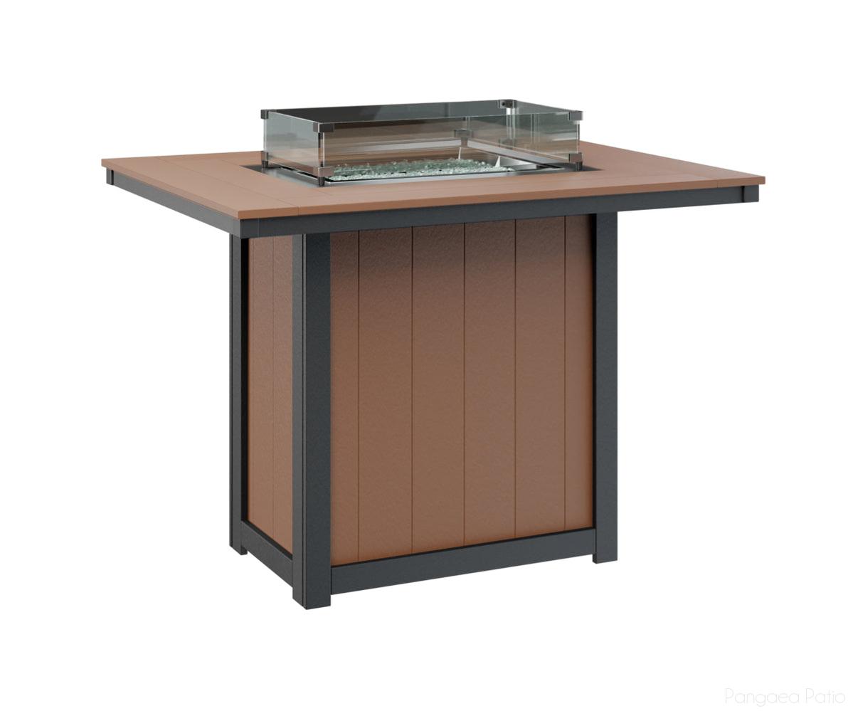 Donoma 42" x 54" Rectangular Fire Table - Bar Height
