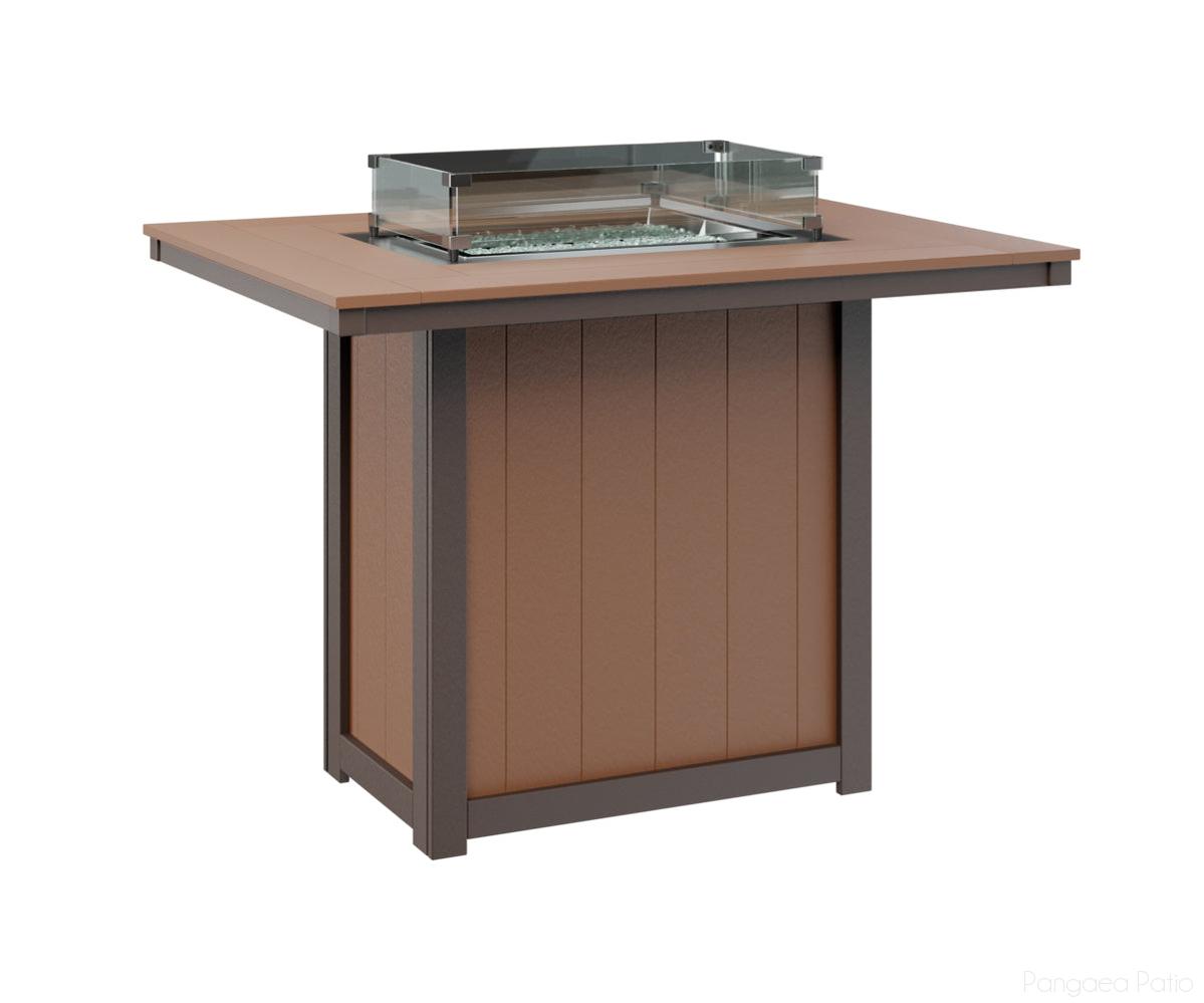 Donoma 42" x 54" Rectangular Fire Table - Bar Height