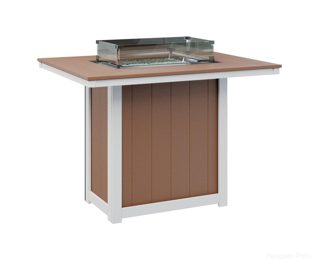 Donoma 42" x 54" Rectangular Fire Table - Bar Height