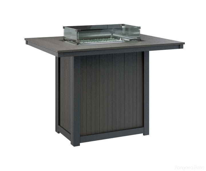 Donoma 42" x 54" Rectangular Fire Table - Bar Height