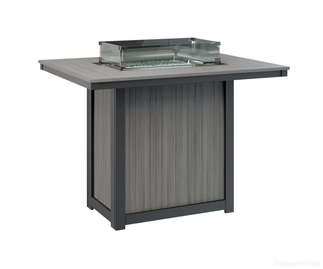 Donoma 42" x 54" Rectangular Fire Table - Bar Height