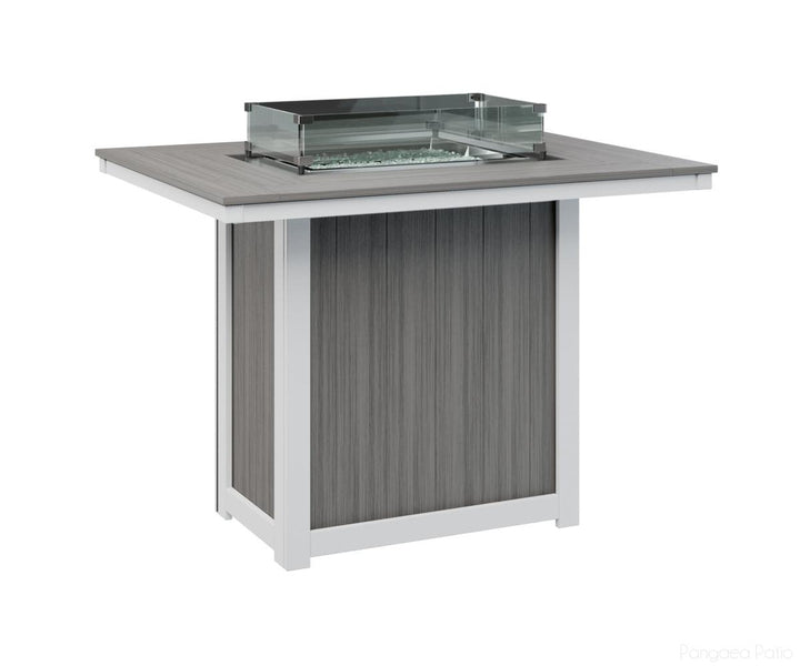 Donoma 42" x 54" Rectangular Fire Table - Bar Height