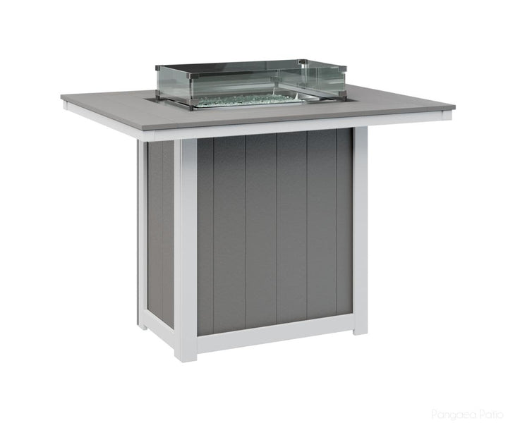 Donoma 42" x 54" Rectangular Fire Table - Bar Height