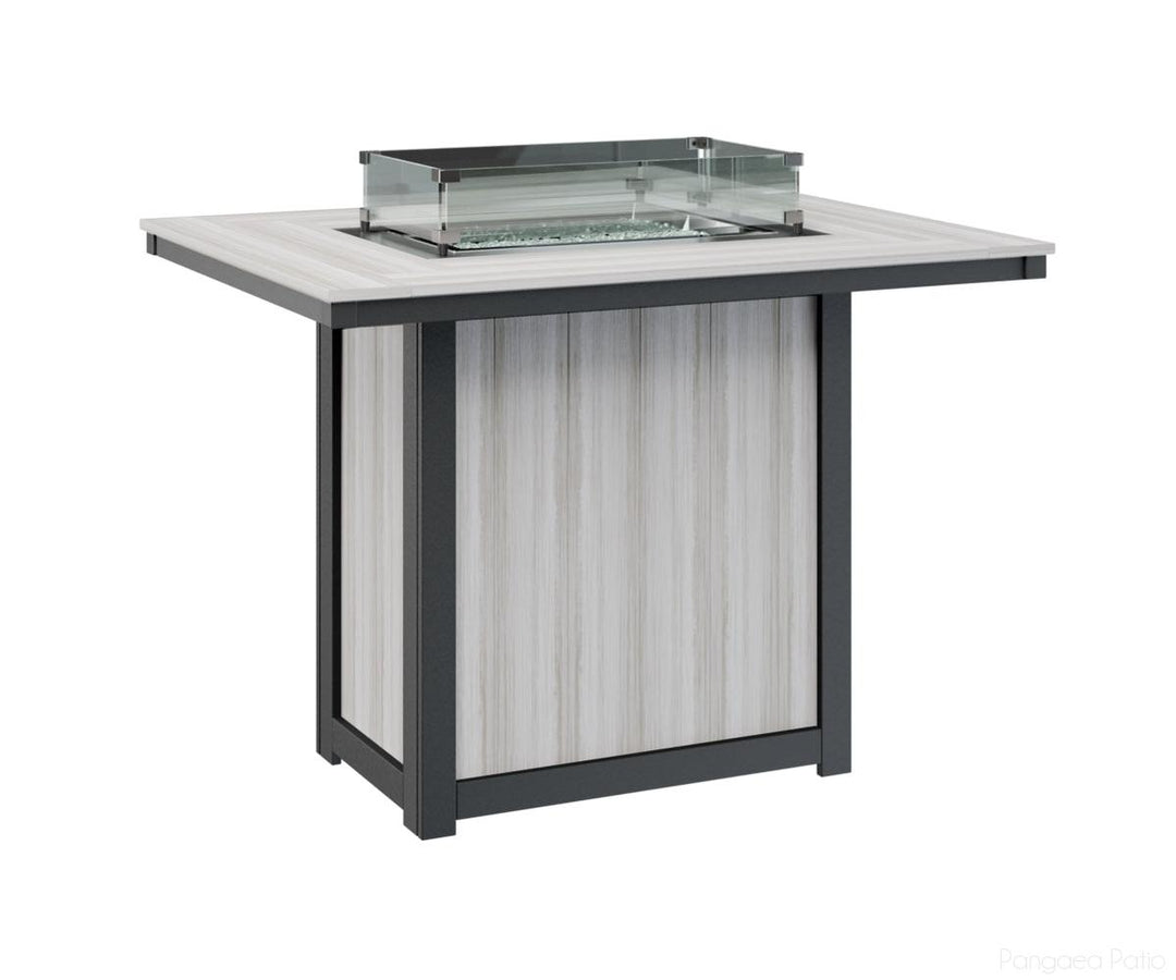 Donoma 42" x 54" Rectangular Fire Table - Bar Height