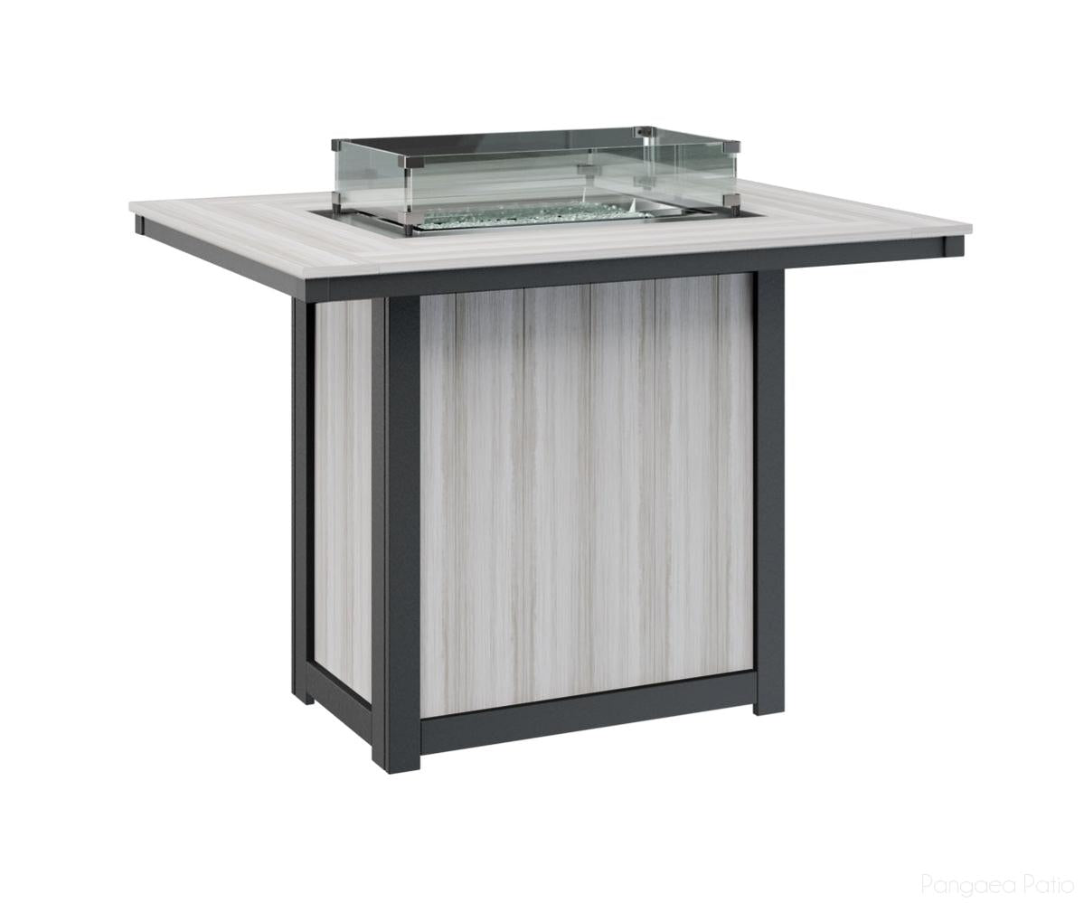 Donoma 42" x 54" Rectangular Fire Table - Bar Height