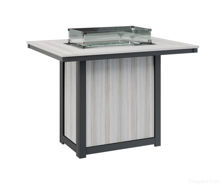 Donoma 42" x 54" Rectangular Fire Table - Bar Height