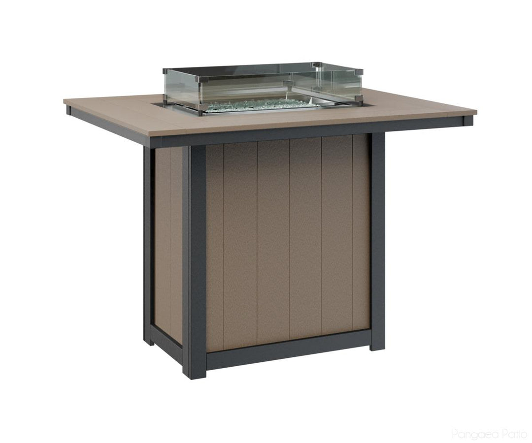 Donoma 42" x 54" Rectangular Fire Table - Bar Height