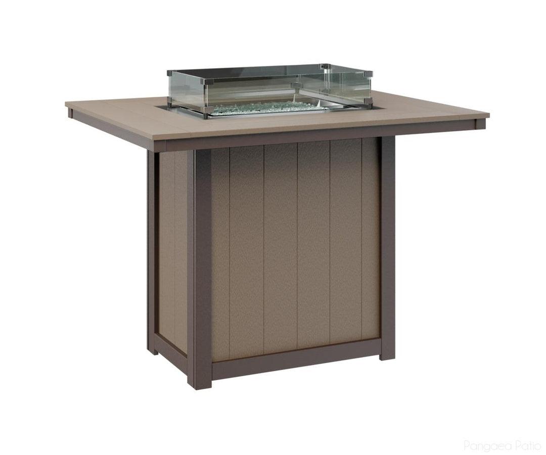 Donoma 42" x 54" Rectangular Fire Table - Bar Height