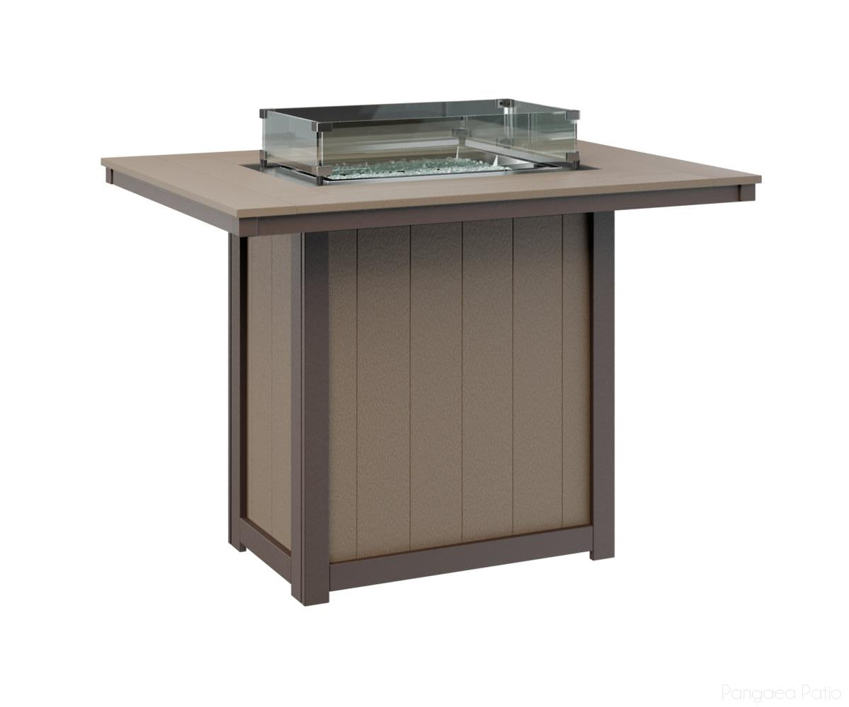 Donoma 42" x 54" Rectangular Fire Table - Bar Height