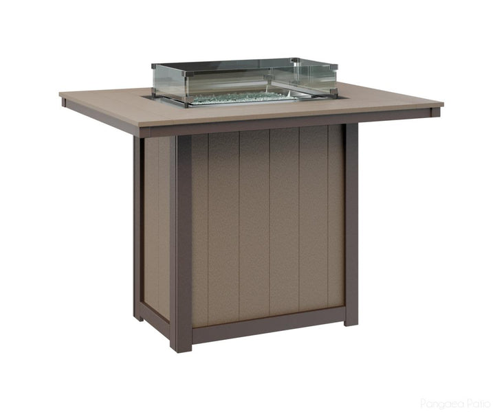Donoma 42" x 54" Rectangular Fire Table - Bar Height