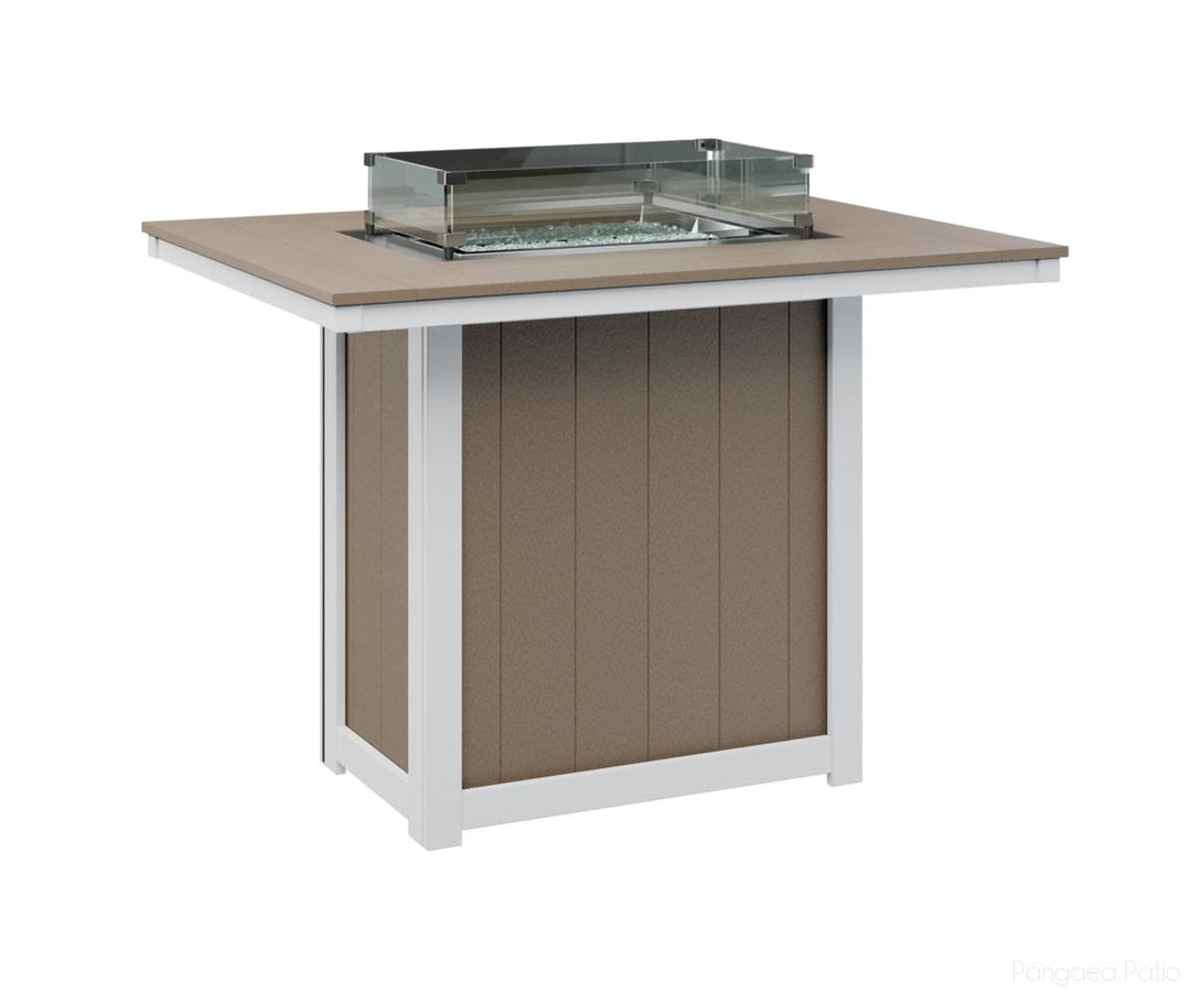 Donoma 42" x 54" Rectangular Fire Table - Bar Height