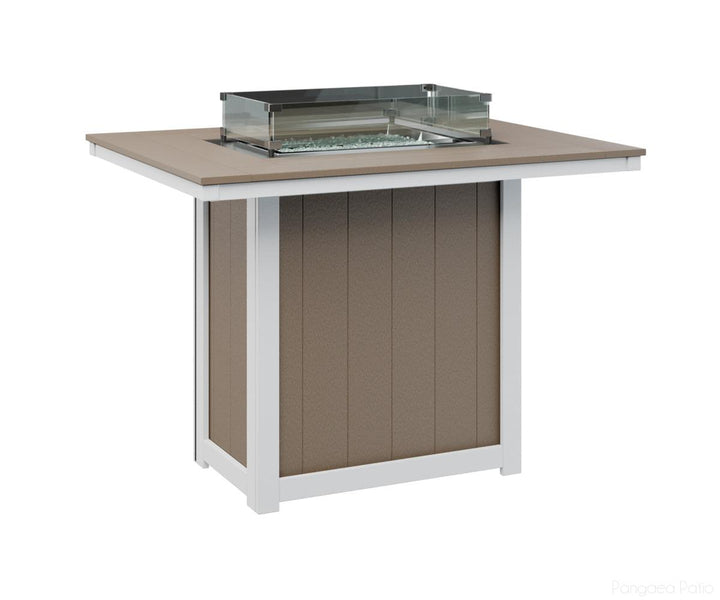 Donoma 42" x 54" Rectangular Fire Table - Bar Height