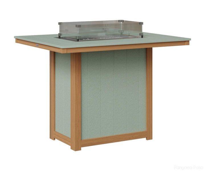 Donoma 42" x 54" Rectangular Fire Table - Bar Height