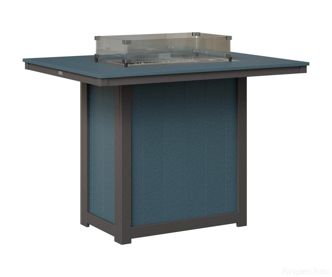 Donoma 42" x 54" Rectangular Fire Table - Bar Height