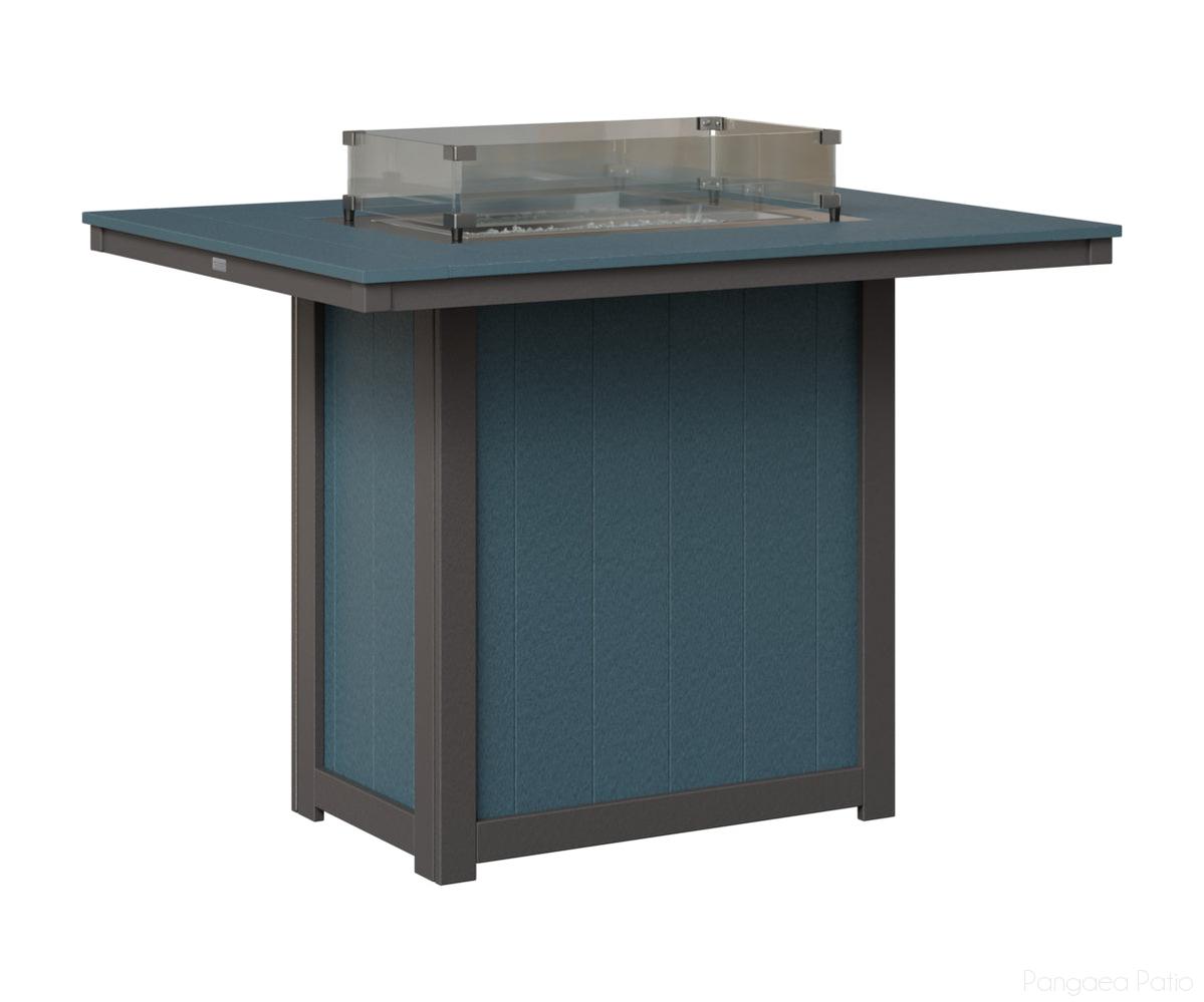 Donoma 42" x 54" Rectangular Fire Table - Bar Height