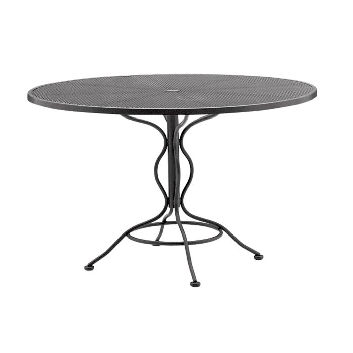 48" Iron Round Dining Umbrella Table