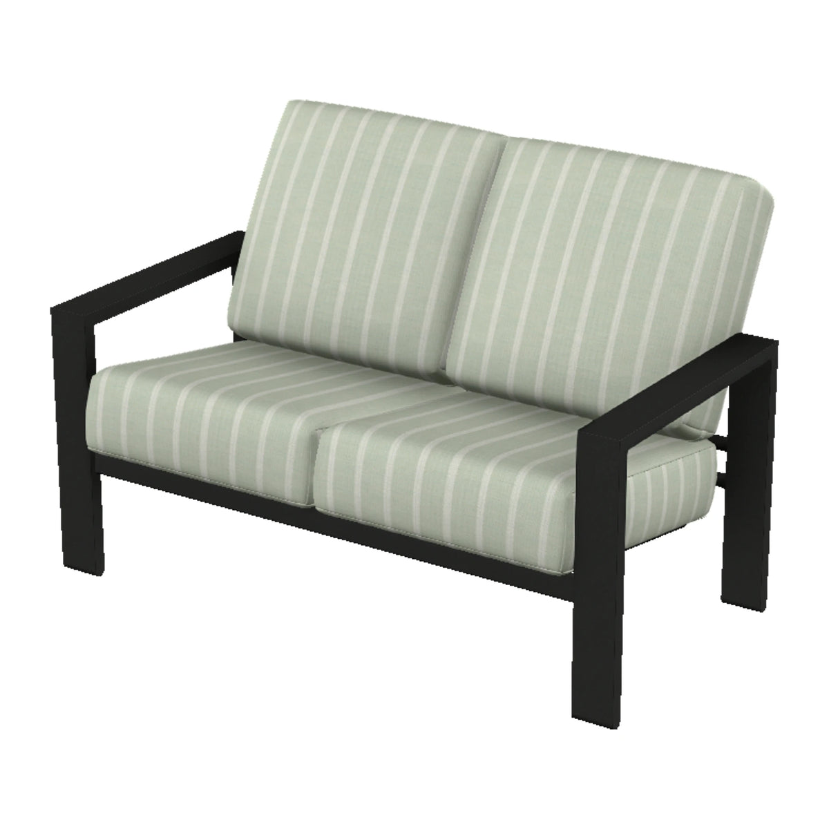 Larssen Cushion Loveseat — Black PC