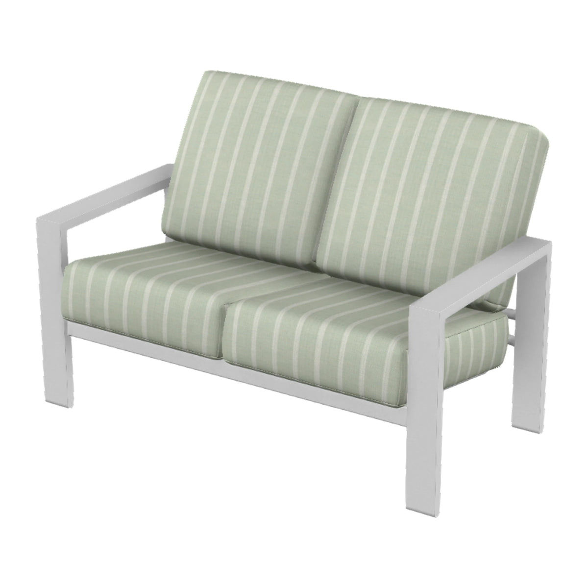 Larssen Cushion Loveseat — White Txt PC