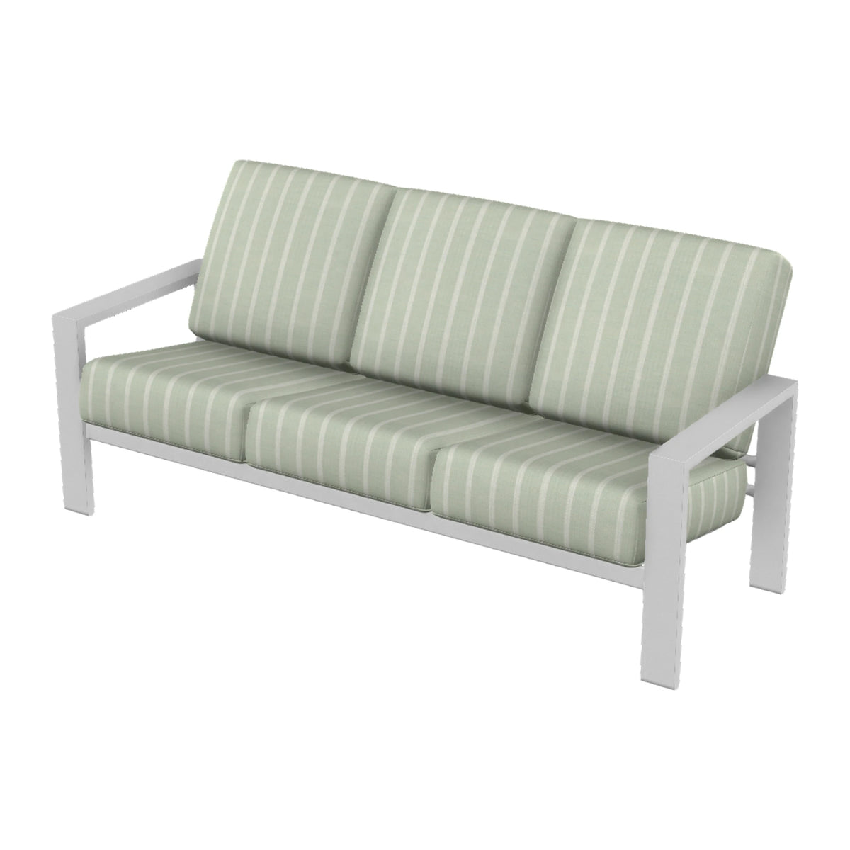 Larssen Cushion Sofa — White Txt PC