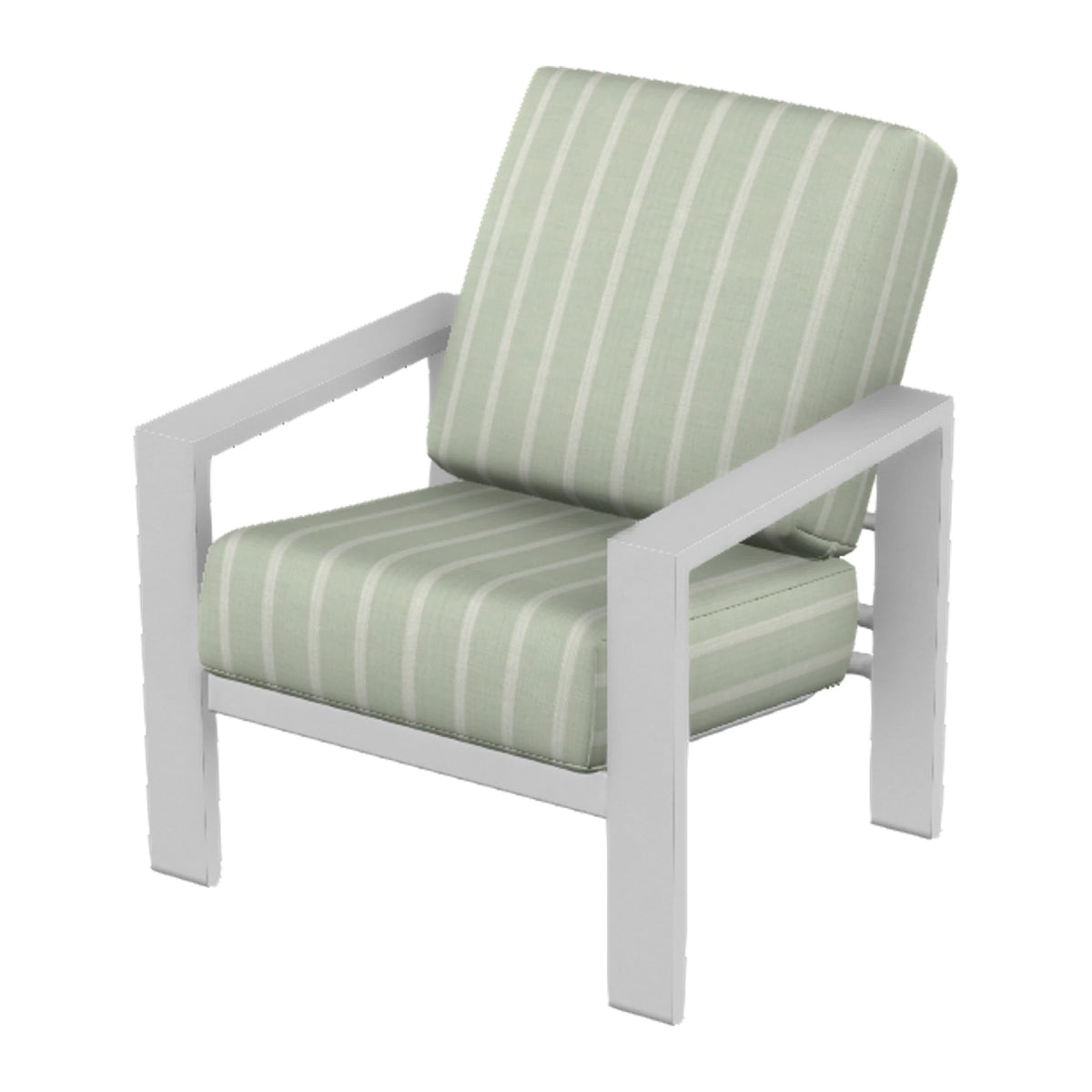 Larssen Cushion Armchair — White Txt PC